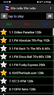 80s + 90s radio Screenshot