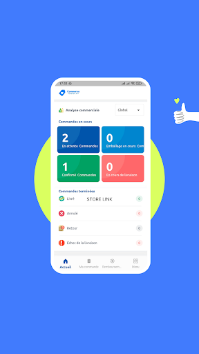 Android application Commersa Vendeur screenshort