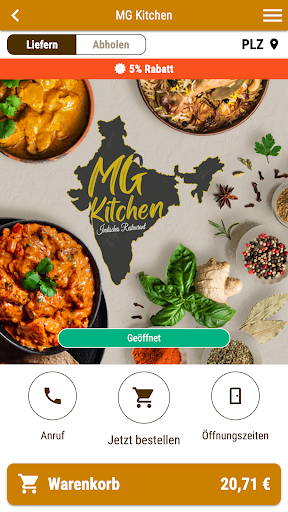 Android application MG Kitchen screenshort