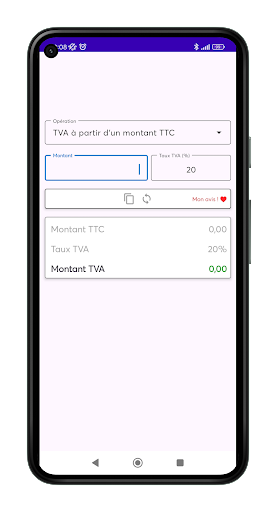 Android application Calculatrice TVA - Inversée screenshort