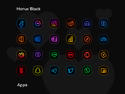 Horux Black - Icon Pack