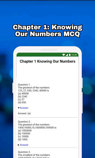 Screenshot of Class 6 Maths Solution English