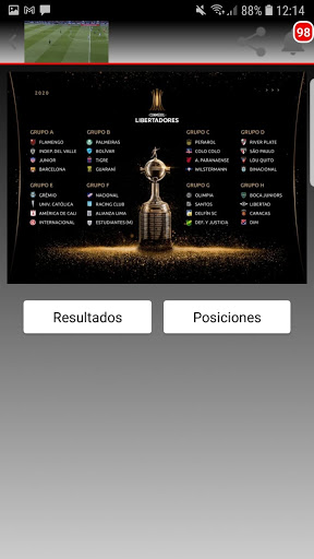 Android application Campeonatos play TV en vivo screenshort