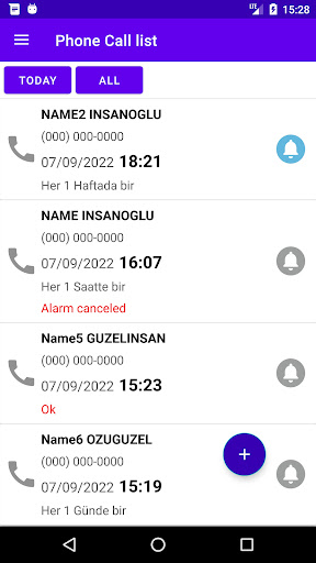 Android application HnsRemindersr screenshort