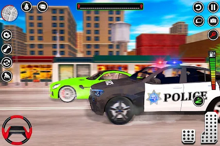 警察の車のゲームの 3 d