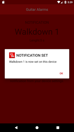 Guitar Alarms Screen 3