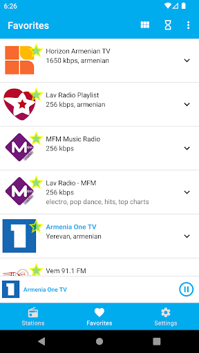 Armenia Radio Stations Screen 2