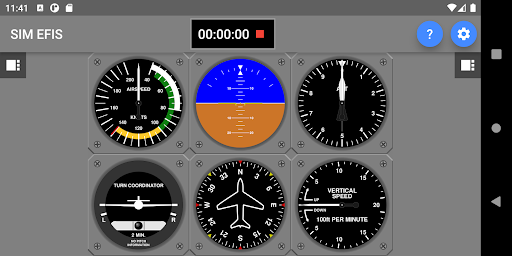 Android application Sim EFIS screenshort