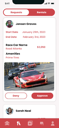 Bida Race Rentals Screen 2