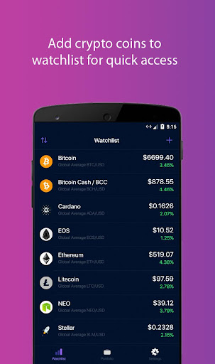 Android application Lambo - Crypto Currency Portfo screenshort