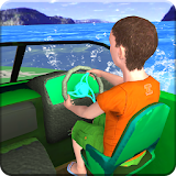 Kids Water Taxi Boat Ride Simulator : Stunts Arena icon