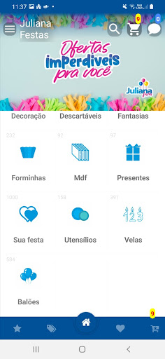 Android application Juliana Festas screenshort