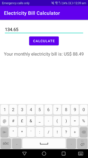 Electricity Bill Calculator