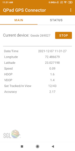 QPad GPS Connector Screen 2