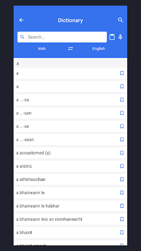 IRISH - ENGLISH Dictionary