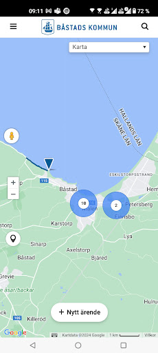 Android application Felanmälan Båstads kommun screenshort