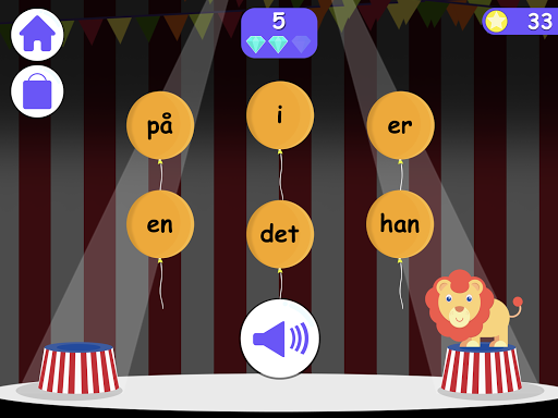 Ordøya - Høyfrekvente ord