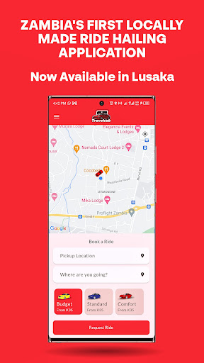 Android application Travelcab:Taxi in Zambia screenshort