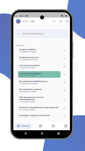 Hemato LOG Screen 2