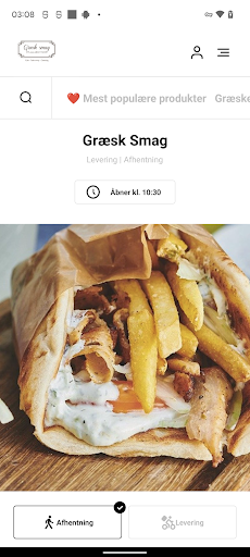 Android application Græsk Smag screenshort