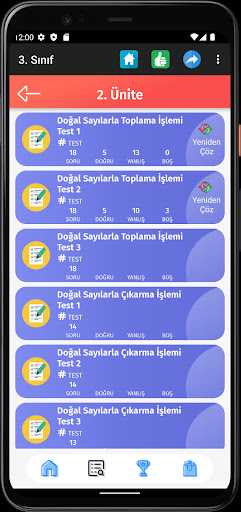 3. Sınıf Tüm Dersler Test Çöz Screen 3
