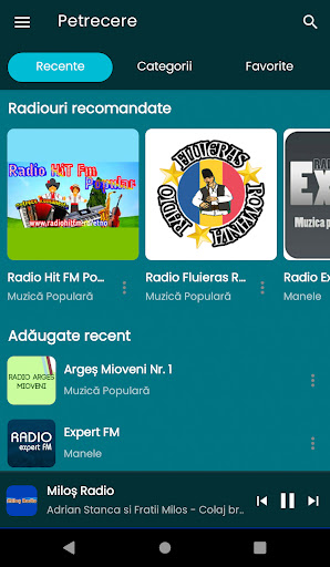 Android application Radio muzică de petrecere screenshort