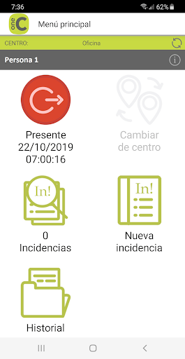 Android application oneCOP screenshort