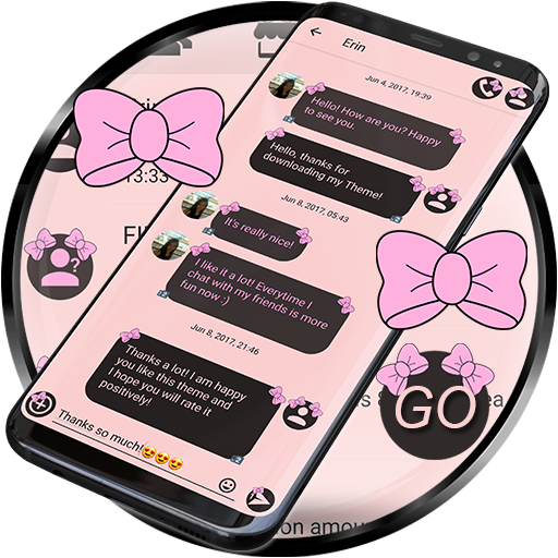 SMS Theme Ribbon Pink messages – Apps on Google Play