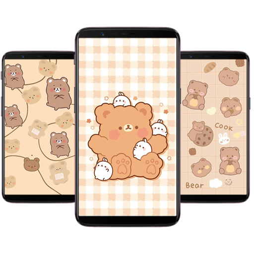 Cute Bear Aesthetic Wallpaper Download on Windows