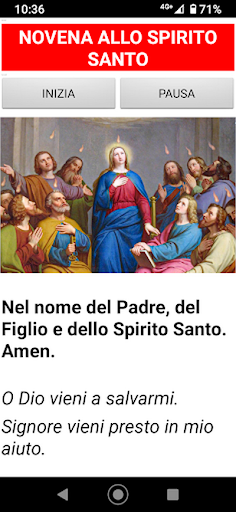 Android application Novena allo Spirito Santo screenshort