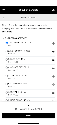 Boulder Barbers Screen 2