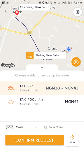 RiderCabsNg Screen 3