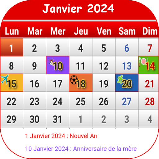 Calendrier 2024-3 Mois Affichage Calendrier Mural Cote dIvoire