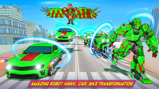 Flying Hawk Robot Car Game 2.1.4 screenshots 3