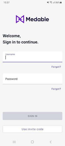 Visualização do aplicativo