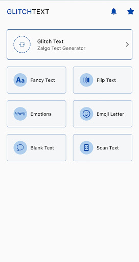 Android application Glitch Text & Zalgo Text screenshort