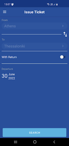 Android application HELLENIC TRAIN screenshort