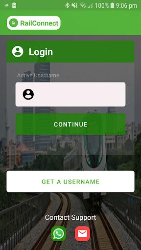 Android application RailConnect screenshort