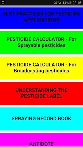 Pesticide Spraying Trainer Screen 2