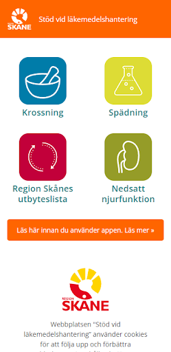 Android application Stöd vid läkemedelshantering screenshort