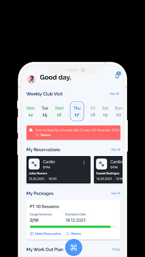 Android application GYMNASIA screenshort