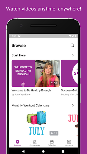 Android application Be Healthy Enough screenshort