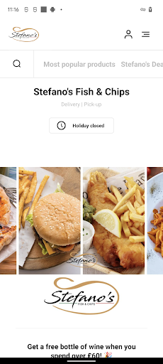 Android application Stefano's Fish & Chips screenshort