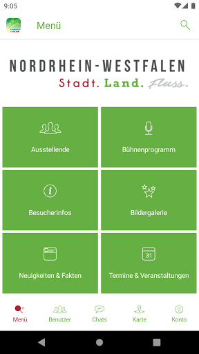 Android application NRW Halle Grüne Woche screenshort
