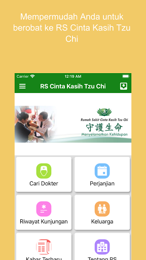 Android application RS Cinta Kasih Tzu Chi screenshort