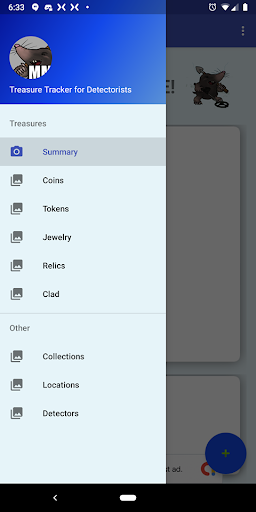 Android application Treasure Tracker for Detectori screenshort