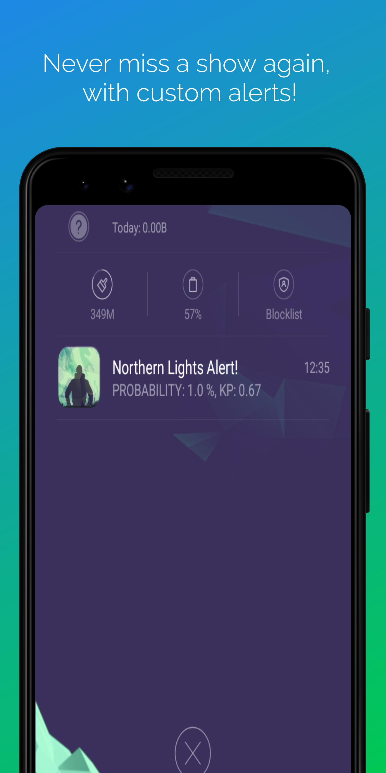 Northern Eye Aurora Forecast Screen 3