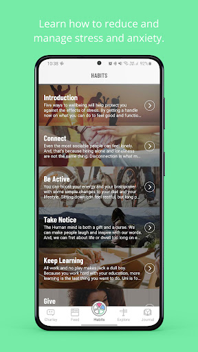 Winchester Uni Wellbeing App Screen 3