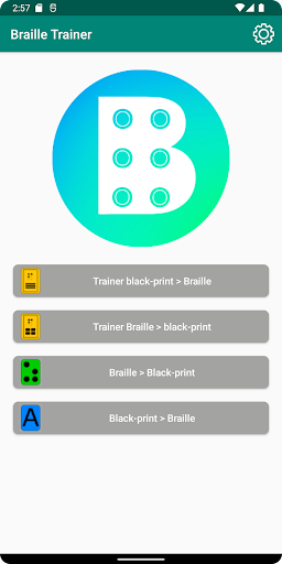 Android application Braille Trainer screenshort