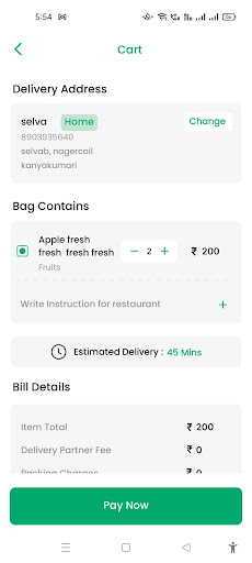 Saatar | Delivery App Screen 3